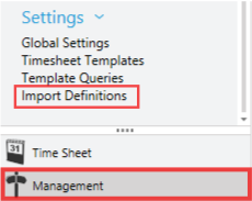 Import definitions